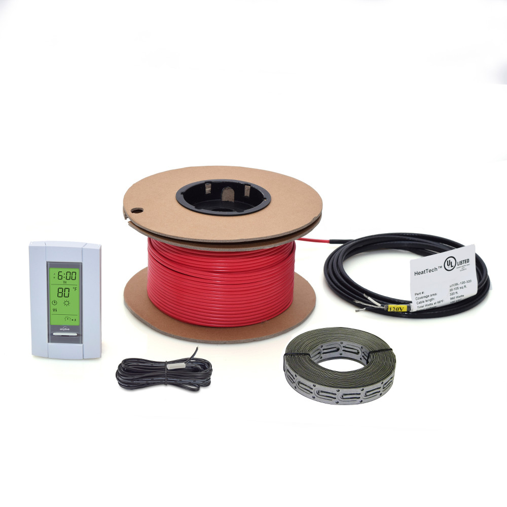 Floor Heat Electric Tile Radiant Warm Heating System 45 sqft 120V cable only 